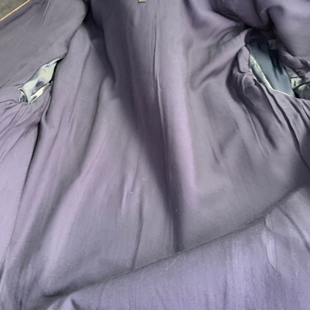 A.P.C. Size XXL Blue Contrast Stitch Waxed Cotton Trucker Jacket