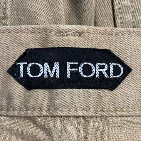 TOM FORD Size 32 Khaki Denim Slim Tapered Button Fly Jeans