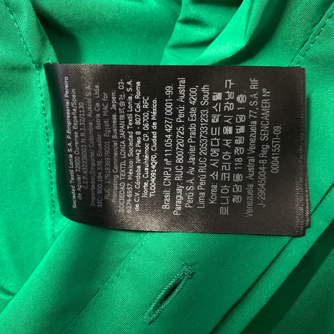 CAROLINA HERRERA Size 8 Green Polyester Maxi Long Gown Evening Wear