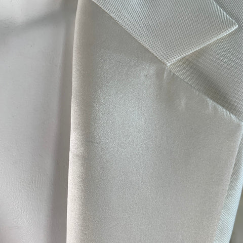 HELMUT LANG Size 0 Cream Viscose Cotton Woven Jacket Blazer