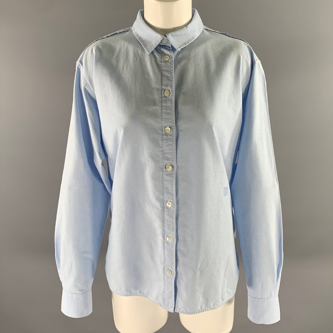 TOTEME Size 10 Blue Cotton Oxford Shirt