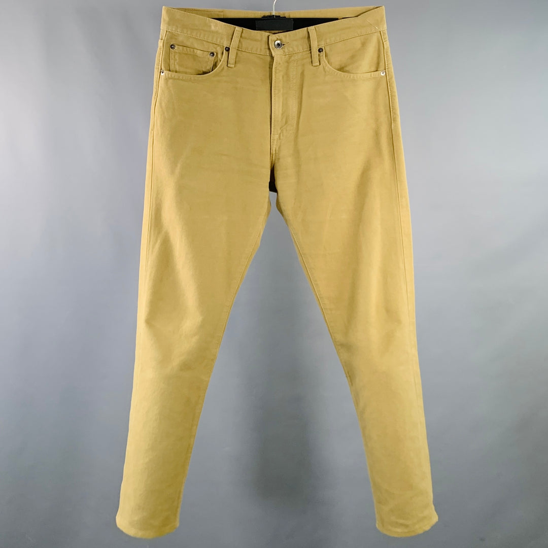 C.O.F. STUDIO Size 32 Tan Cotton Moleskin Tapered Casual Pants