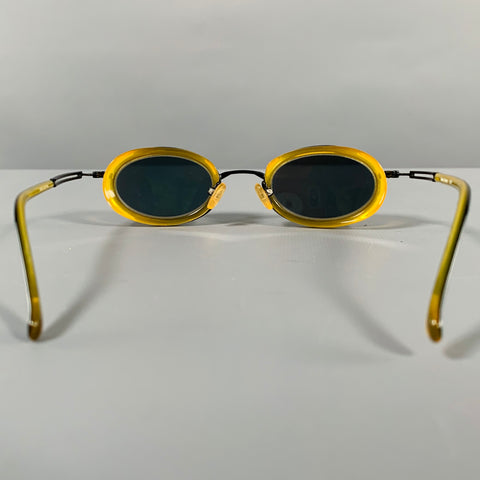 MELISSA Black Yellow Acetate Readers Sunglasses