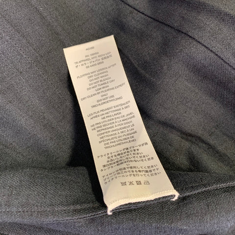 THE ROW Size L Grey Slate Silk  Linen Pleated Midi Skirt