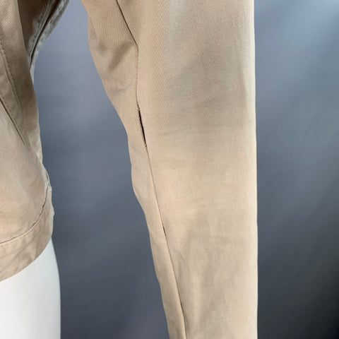 DSQUARED2 Size S Beige Twill Cotton Button Up Jacket