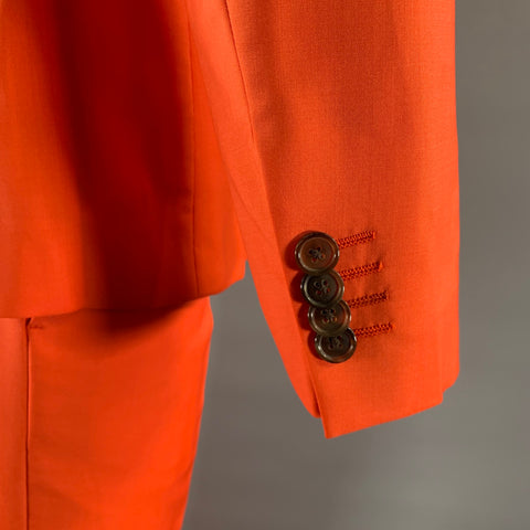 PAUL SMITH Size 38 Orange Wool Blend Notch Lapel Suit