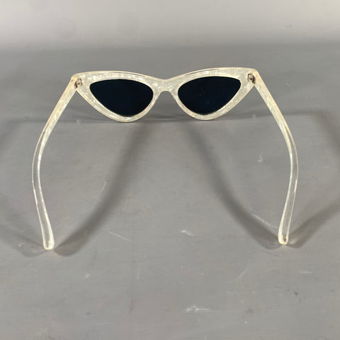 ADAM SELMAN White Acetate Sunglasses