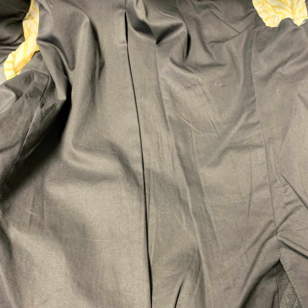 ETRO Size 38 Charcoal Grey Print Wool Notch Lapel Suit