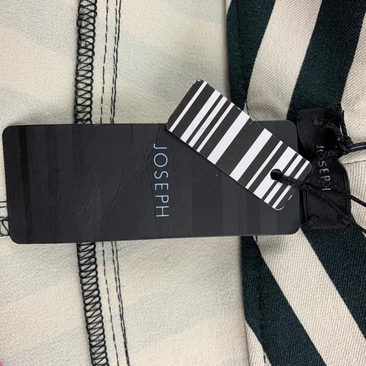 JOSEPH Size 6 Black White Cotton Stripe Skinny Jeans