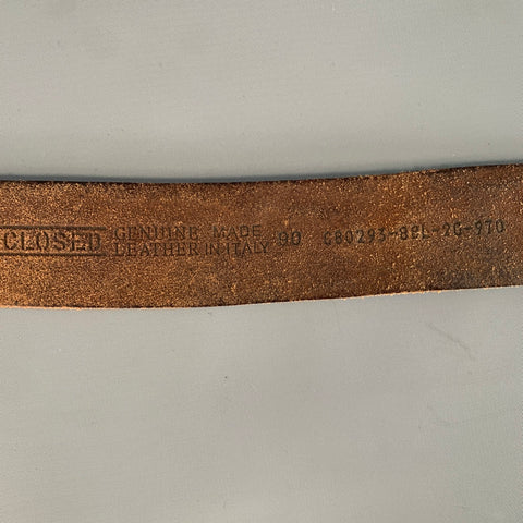 CLOSED Size 36 Brown Textured Leather Belt