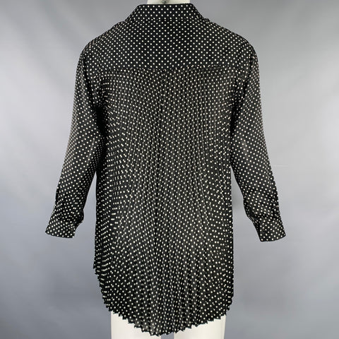 JUNYA WATANABE Size XS Black White Polyester Polka Dot Buttoned Shirt