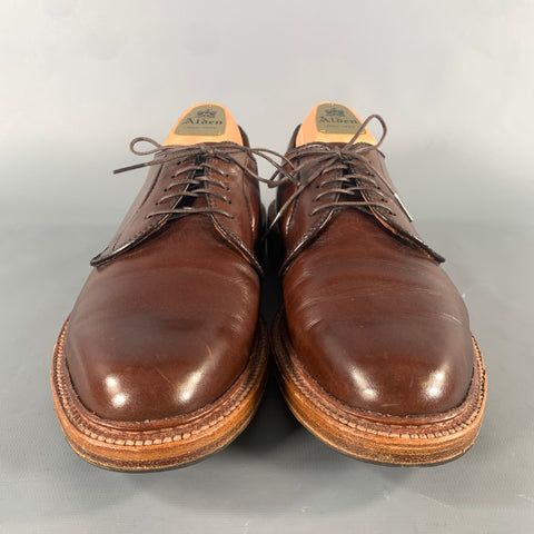 ALDEN Size 7 Brown Burgundy 99026 Leather Lace Up Shoes
