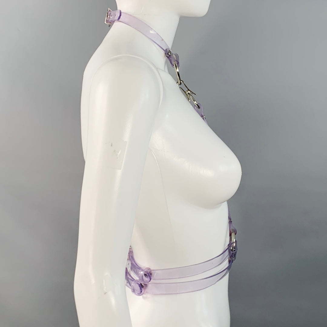ZANA BAYNE Clear PVC Collar Harness Belt