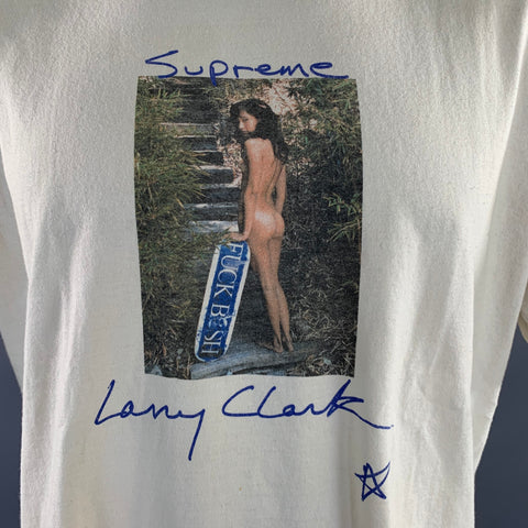 SUPREME SS2017 Size XL White Graphic Cotton Crew Neck T shirt