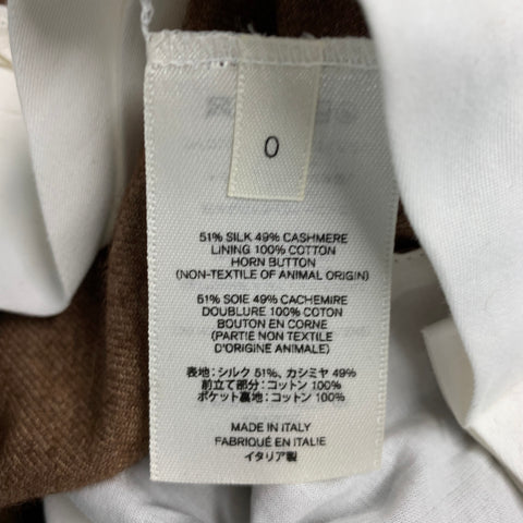 THE ROW Size 0 Brown Silk Cashmere Pleated Dress Pants