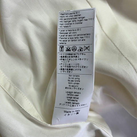 Chemise à manches longues TOM REBL taille L en mélange de coton beige et boutonnée