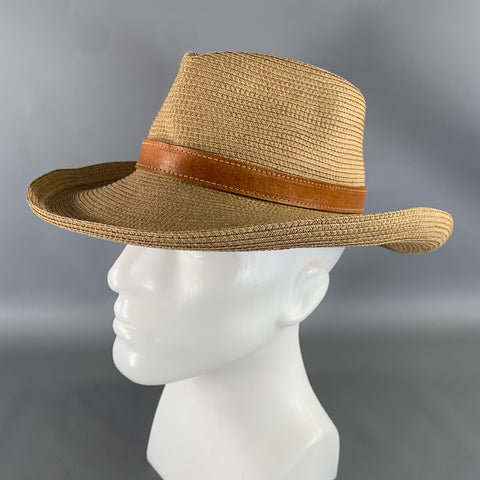 ERIC JAVITS Tan Brown Woven Hats