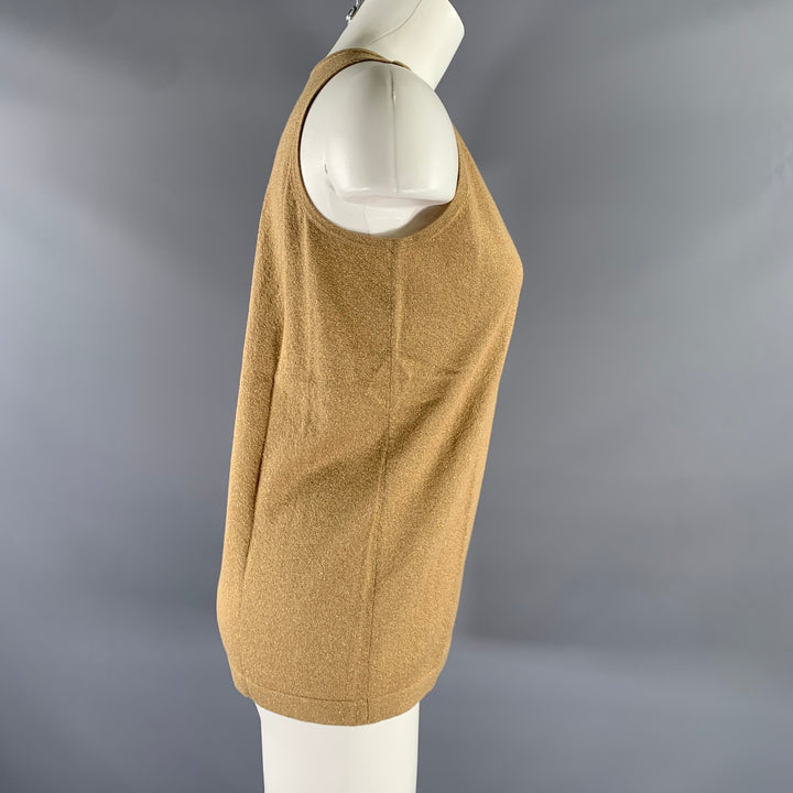 DRIES VAN NOTEN Size M Gold Viscose Blend Tank Casual Top