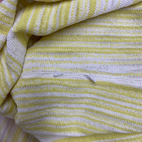 SPORTMAX Size M Yellow Pink Rib Knit Crew Neck Casual Top