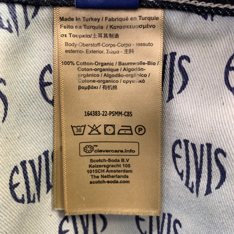 SCOTCH AND SODA Size 33 The Vert Blue Indigo Contrast Stitch Organic Cotton Jeans
