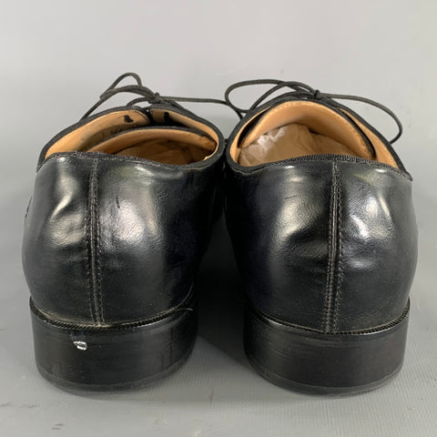 CHRISTIAN LOUBOUTIN Size 11 Black Leather Lace Up Lace Up Shoes