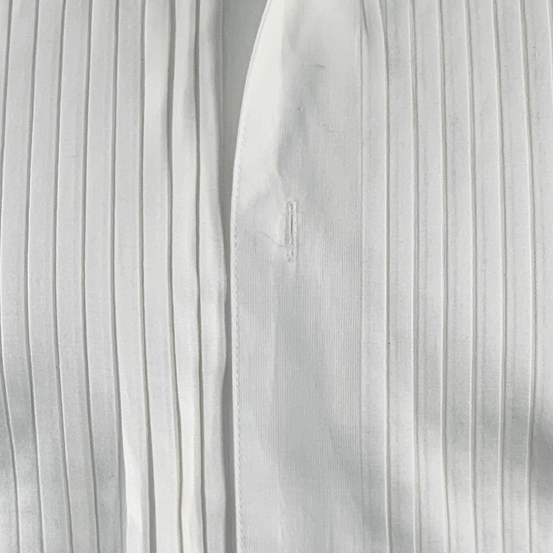 SUITSUPPLY Size S White Cotton Pleated French Cuffs Tuxedo Long Sleeve Shirt