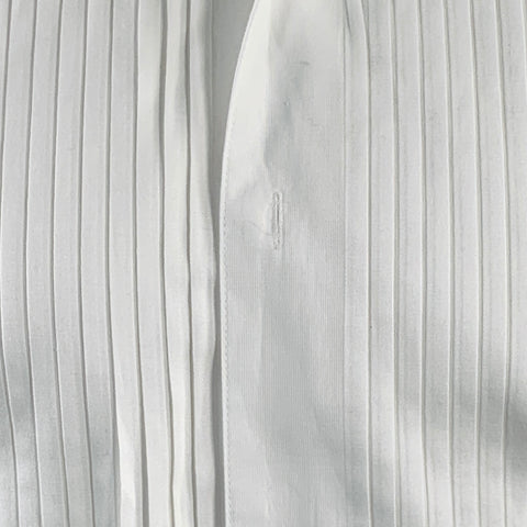SUITSUPPLY Size S White Cotton Pleated French Cuffs Tuxedo Long Sleeve Shirt