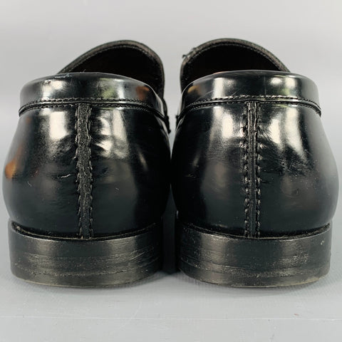 DIOR Size 9.5 Black Leather Penny Loafers