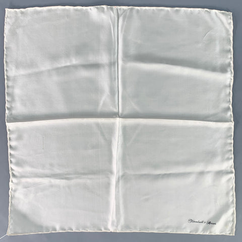 TURNBULL & ASSER Cream Signature Silk Pocket Square
