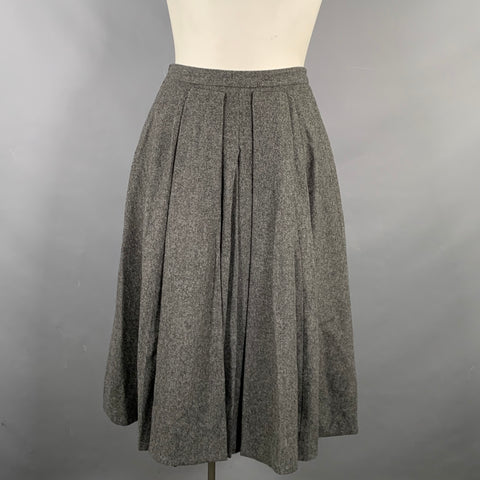 MARC by MARC JACOBS Size 8 Grey Wool A-Line Knee-Length Skirt