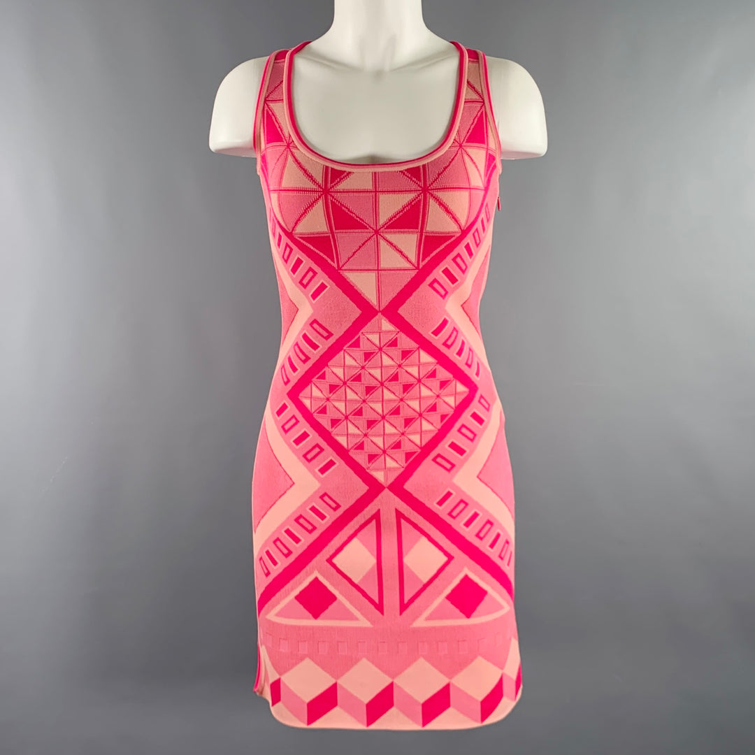 ZAC POSEN Size M Pink Fuchsia Rayon Blend Tank Dress