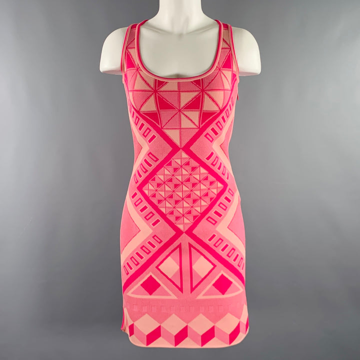 ZAC POSEN Size M Pink Fuchsia Rayon Blend Tank Dress