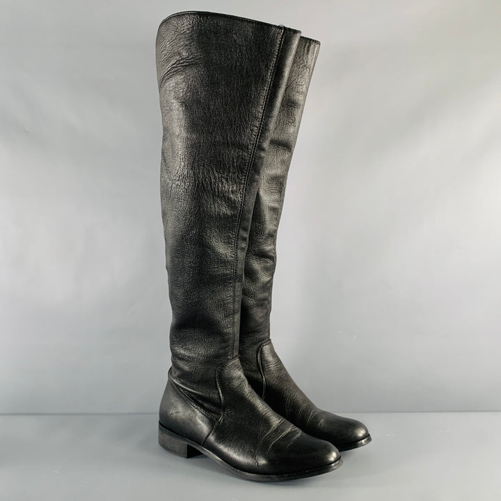LAVORAZIONE ARTIGIANA Size 7 Black Pull On Boots
