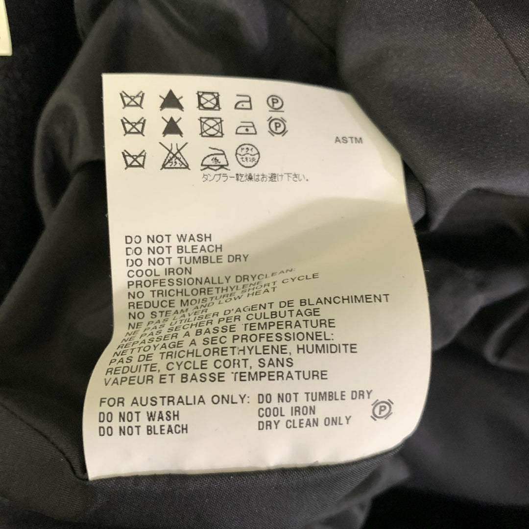 JIL SANDER Size 6 Black Gold Wool Knee-Length Cocktail Dress