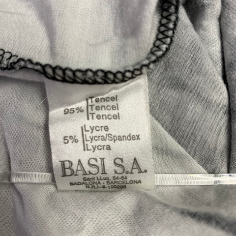 ARMAND BASI Size M Grey Charcoal Abstract Tencel Blend Short Sleeve T-shirt