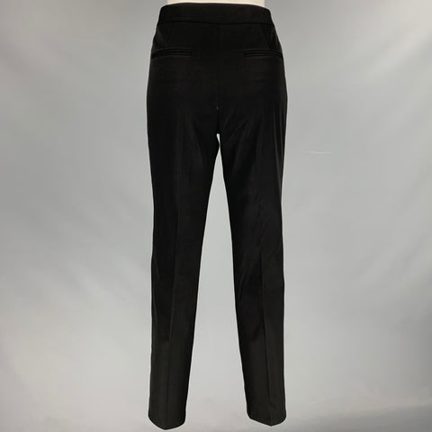 ALEXANDER WANG Talla 6 Pantalones casuales ajustados de mezcla de triacetato negro