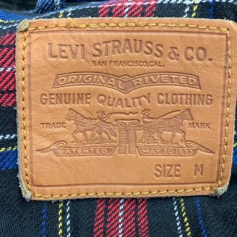 LEVI STRAUSS Size M Type III Blue Cotton Denim Blanket Lined Snaps Jacket
