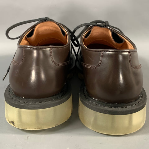BOTTEGA VENETA Size 8 Brown Leather Lace Up Lace Up Shoes
