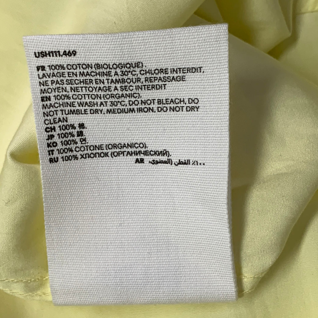 AMI by ALEXANDRE MATTIUSSI Size XS Butter Yellow Cotton Oversized Long Sleeve Shirt