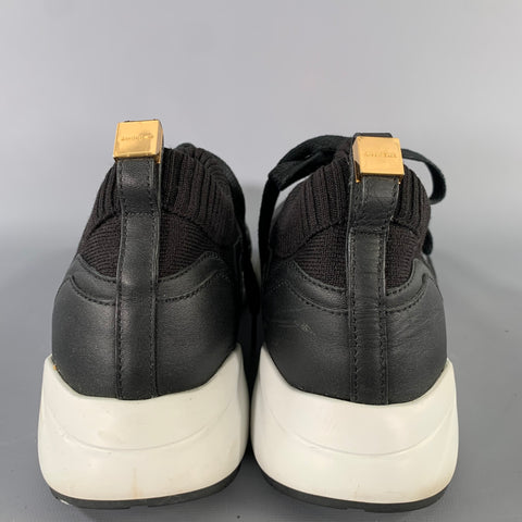 BUSCEMI Size 11 Black Knit Lace Up Lace Up Shoes