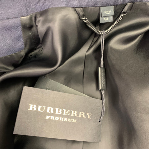 BURBERRY PRORSUM Size 44 Blue Indigo Double Breasted Sport Coat