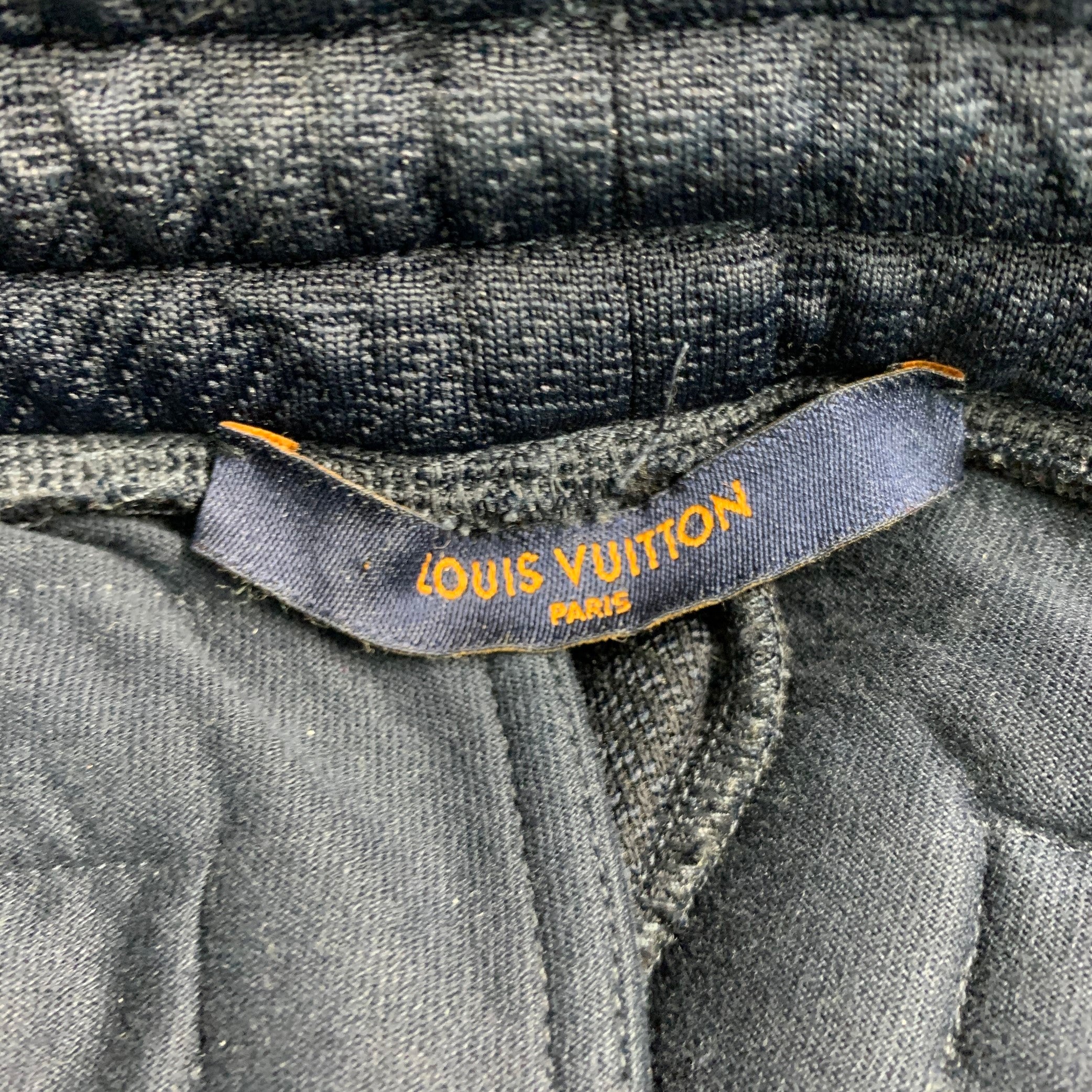 LOUIS VUITTON Size M -Technical Tracksuit- Navy Monogram Zip