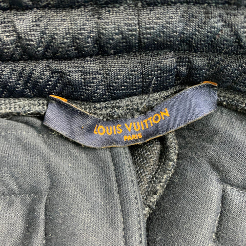 LOUIS VUITTON Size M -Technical Tracksuit- Navy Monogram Zip Up Tracksuit