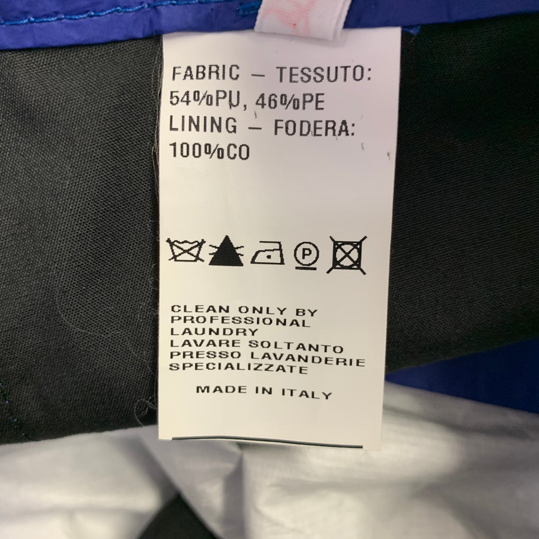 WALTER VAN BEIRENDONCK Size 32 Blue Polyurethane Blend Oversized Cargo Casual Pants