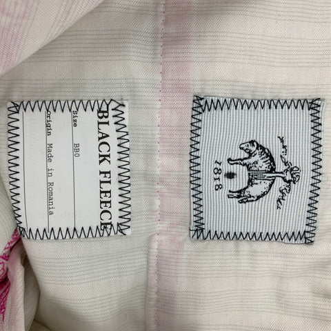 BLACK FLEECE Talla 28 Pantalones cortos con bragueta de algodón con estampado de cachemira y blanco rosa