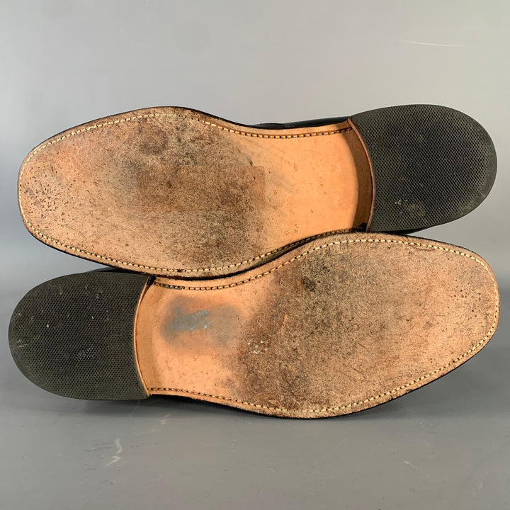 ALDEN Size 11 Black Leather Low Top Penny Loafers