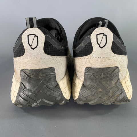 HAVEN Size 10 Black Grey Color Block Nylon Slip On Sneakers