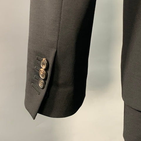 DSQUARED2 PARIS Size 40 Black Wool Blend Notch Lapel Suit