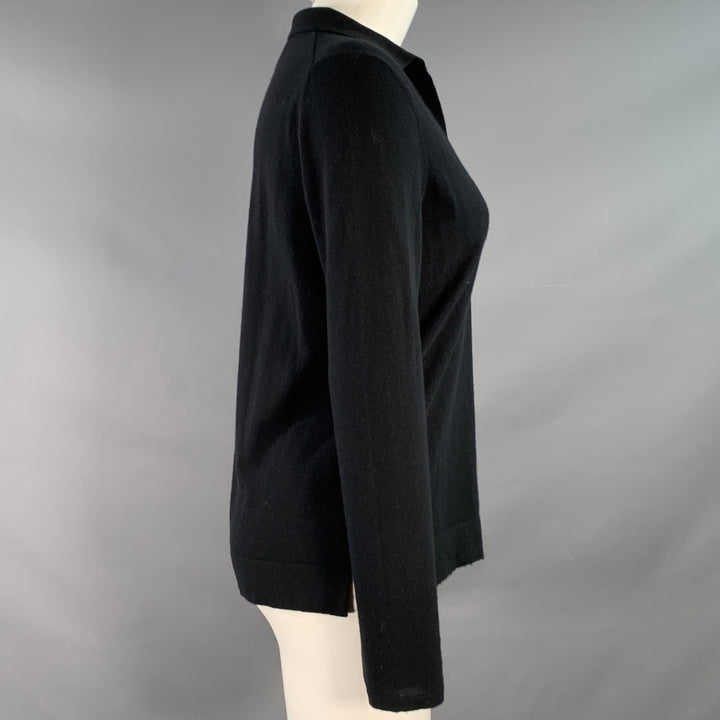 ARCH 4 Size M Black Baby Goat Cashmere V-Neck Pullover