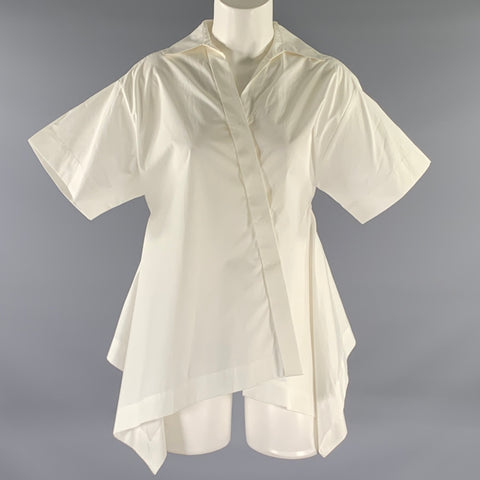 SPORTMAX Size 0 White Cotton Blouse